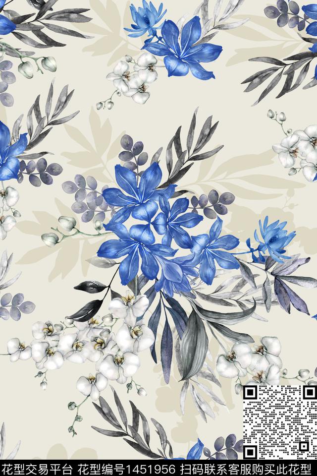 床品花卉年轻女性数码印花华亿平台下载（图片编号: 1451956） - 瓦栏（Walan）