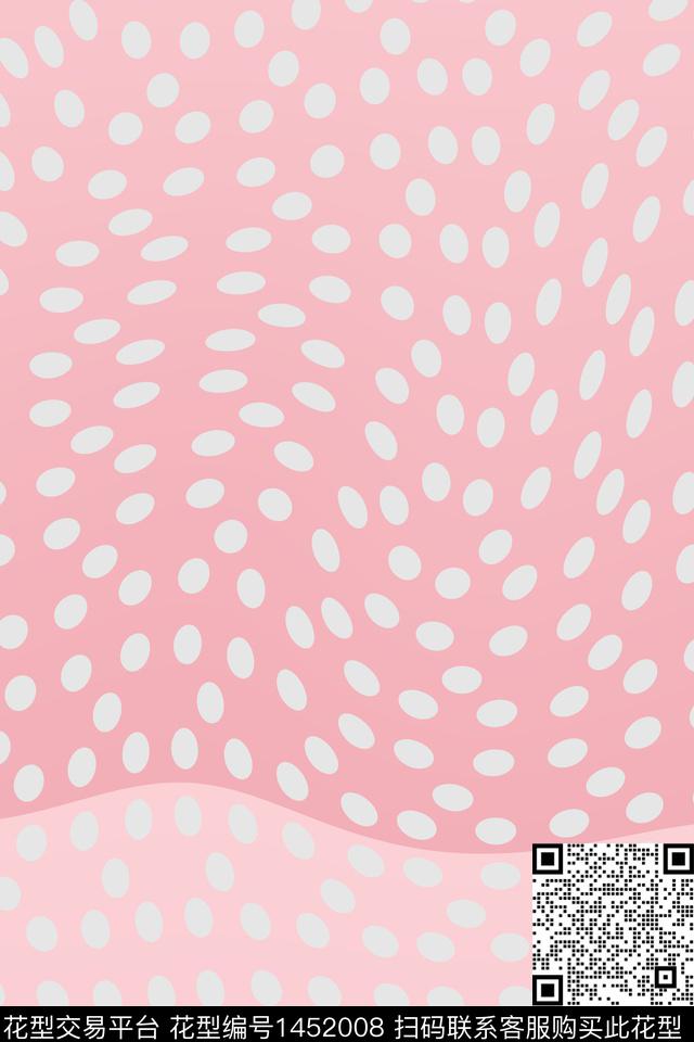 几何年轻女性波点数码印花华亿平台下载（图片编号: 1452008） - 瓦栏（Walan）