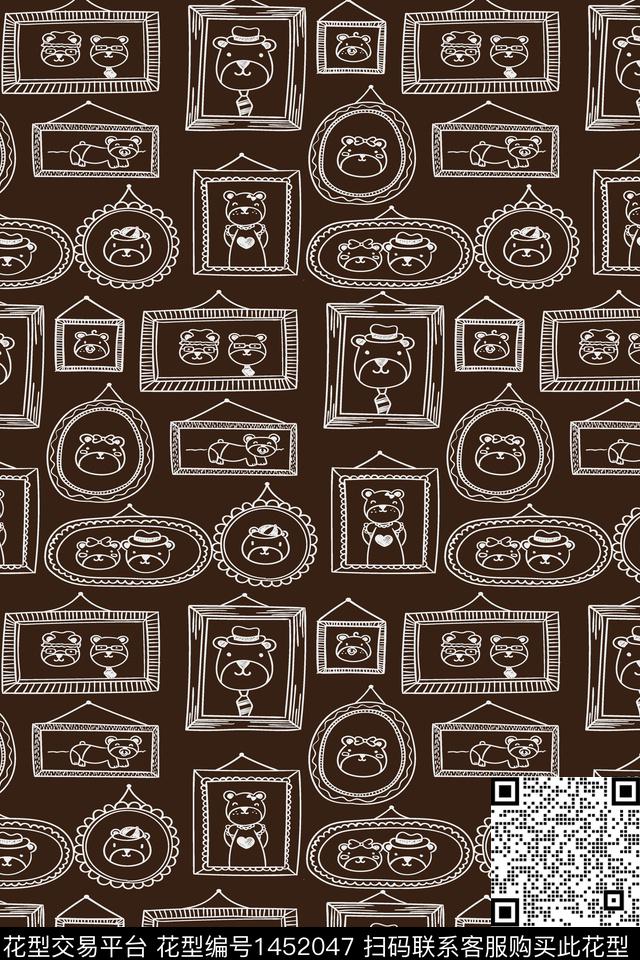 卡通几何美拉德数码印花华亿平台下载（图片编号: 1452047） - 瓦栏（Walan）