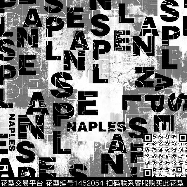 字母几何大牌风传统印花华亿平台下载（图片编号: 1452054） - 瓦栏（Walan）