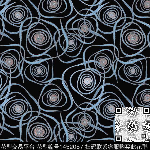 几何三角形花卉传统印花华亿平台下载（图片编号: 1452057） - 瓦栏（Walan）