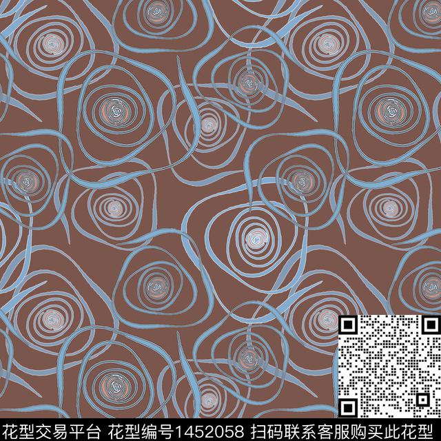 几何三角形花卉传统印花华亿平台下载（图片编号: 1452058） - 瓦栏（Walan）