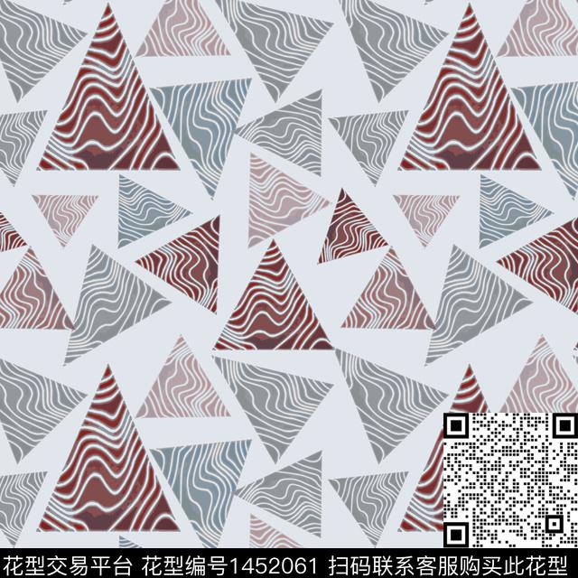 几何三角形大牌风传统印花华亿平台下载（图片编号: 1452061） - 瓦栏（Walan）