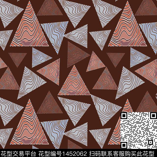 几何三角形大牌风传统印花华亿平台下载（图片编号: 1452062） - 瓦栏（Walan）