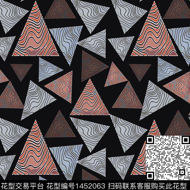 几何三角形大牌风传统印花华亿平台下载（图片编号: 1452063） - 瓦栏（Walan）