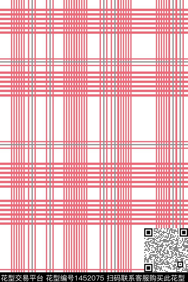 格子几何大牌风数码印花华亿平台下载（图片编号: 1452075） - 瓦栏（Walan）