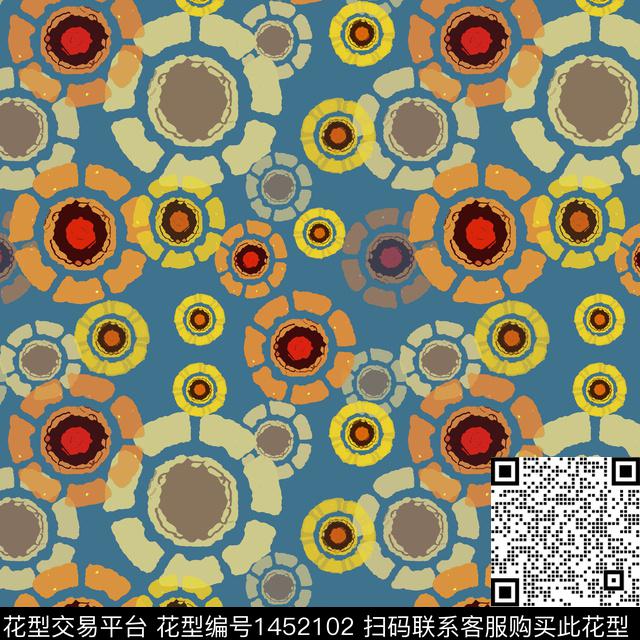 花卉大牌风小碎花传统印花华亿平台下载（图片编号: 1452102） - 瓦栏（Walan）