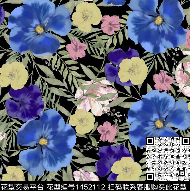 民族花卉花卉春夏华亿平台传统印花华亿平台下载（图片编号: 1452112） - 瓦栏（Walan）