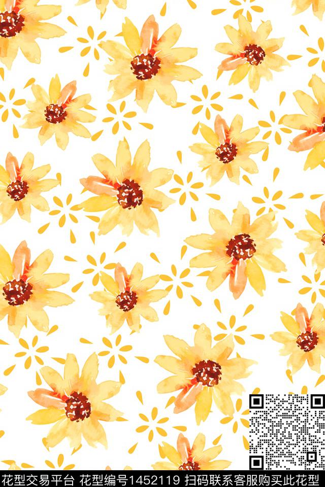 女装大牌风小碎花数码印花华亿平台下载（图片编号: 1452119） - 瓦栏（Walan）