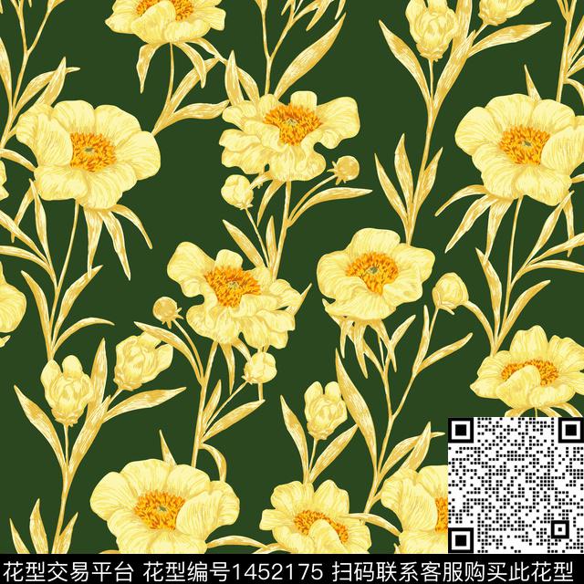 数码华亿平台女装花卉数码印花华亿平台下载（图片编号: 1452175） - 瓦栏（Walan）