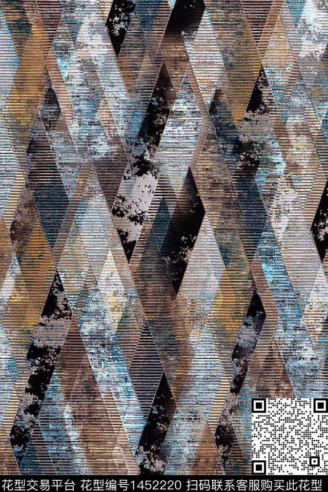 几何花卉炫彩肌理数码印花华亿平台下载（图片编号: 1452220） - 瓦栏（Walan）