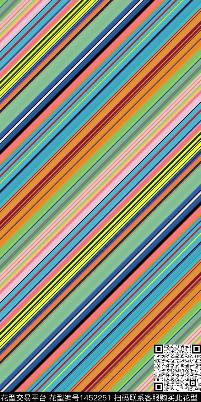 渐变条纹斜条纹数码印花华亿平台下载（图片编号: 1452251） - 瓦栏（Walan）