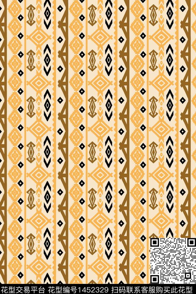 格子几何抽象数码印花华亿平台下载（图片编号: 1452329） - 瓦栏（Walan）