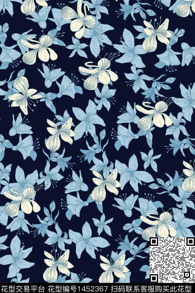 女装花卉小碎花数码印花华亿平台下载（图片编号: 1452367） - 瓦栏（Walan）