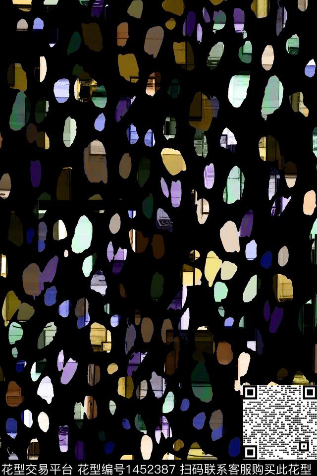 渐变扎染华亿平台大牌风数码印花华亿平台下载（图片编号: 1452387） - 瓦栏（Walan）