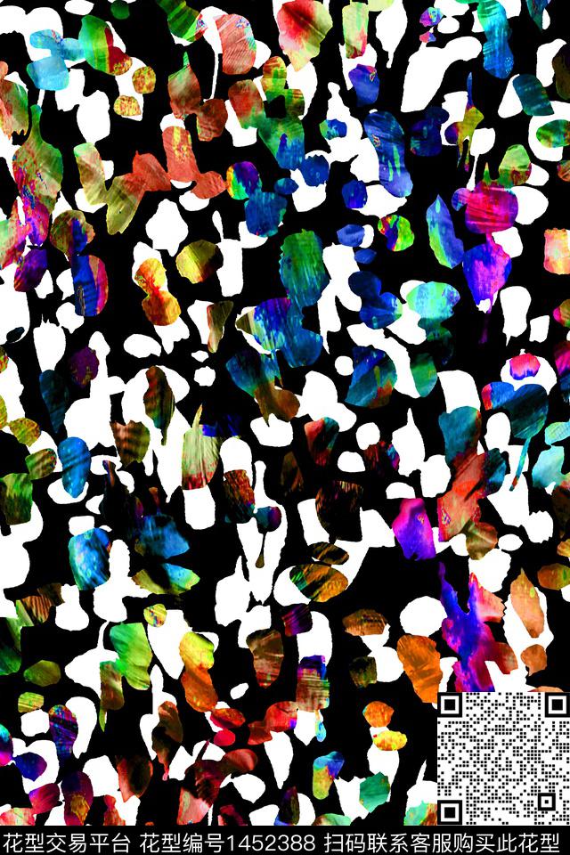 扎染华亿平台大牌风小碎花数码印花华亿平台下载（图片编号: 1452388） - 瓦栏（Walan）