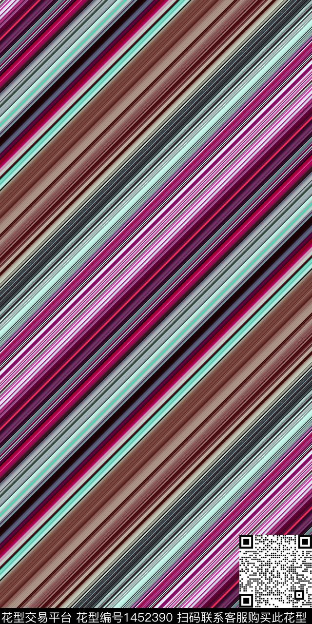 渐变几何条纹数码印花华亿平台下载（图片编号: 1452390） - 瓦栏（Walan）
