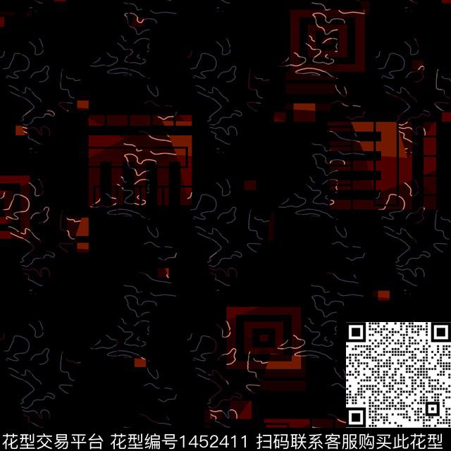 格子趋势华亿平台字母数码印花华亿平台下载（图片编号: 1452411） - 瓦栏（Walan）