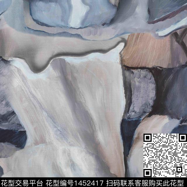 肌理油画华亿平台审数码印花华亿平台下载（图片编号: 1452417） - 瓦栏（Walan）