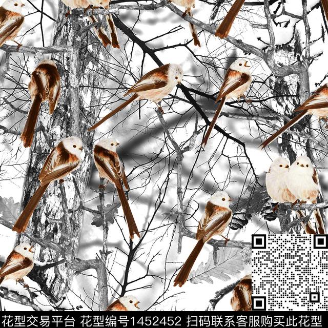 字母树枝迷彩数码印花华亿平台下载（图片编号: 1452452） - 瓦栏（Walan）