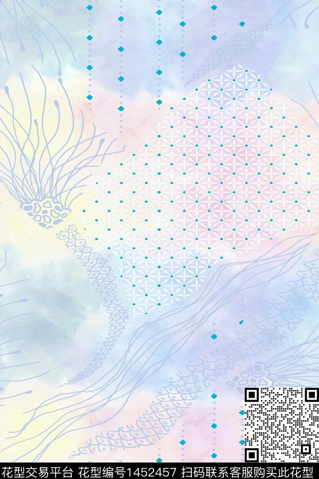 肌理大牌风小清新传统印花华亿平台下载（图片编号: 1452457） - 瓦栏（Walan）