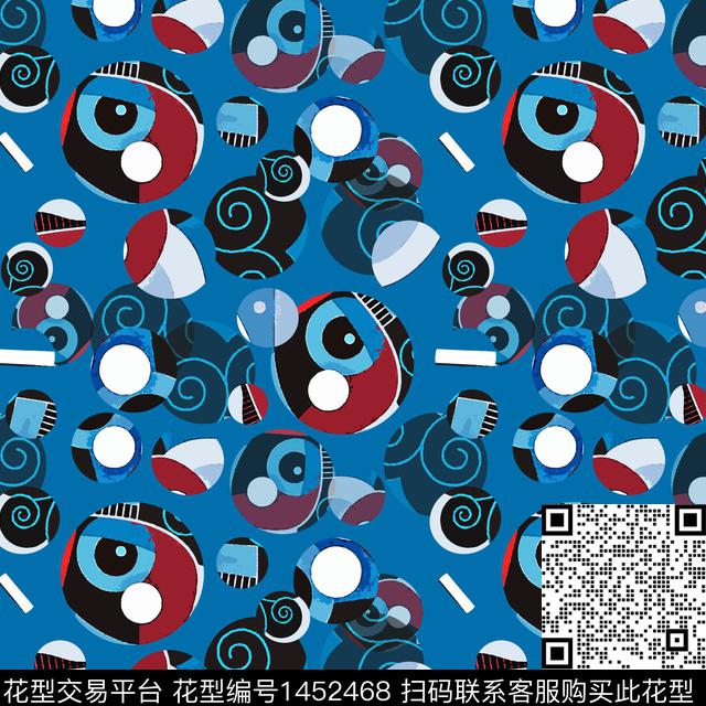 几何圆形大牌风传统印花华亿平台下载（图片编号: 1452468） - 瓦栏（Walan）