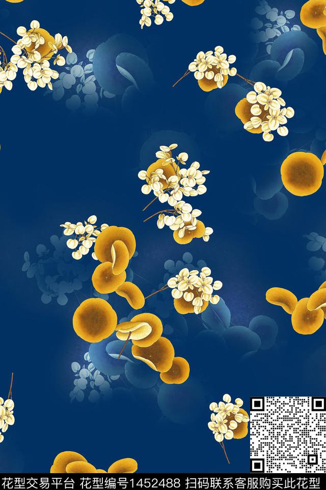 旗袍香云纱国画数码印花华亿平台下载（图片编号: 1452488） - 瓦栏（Walan）