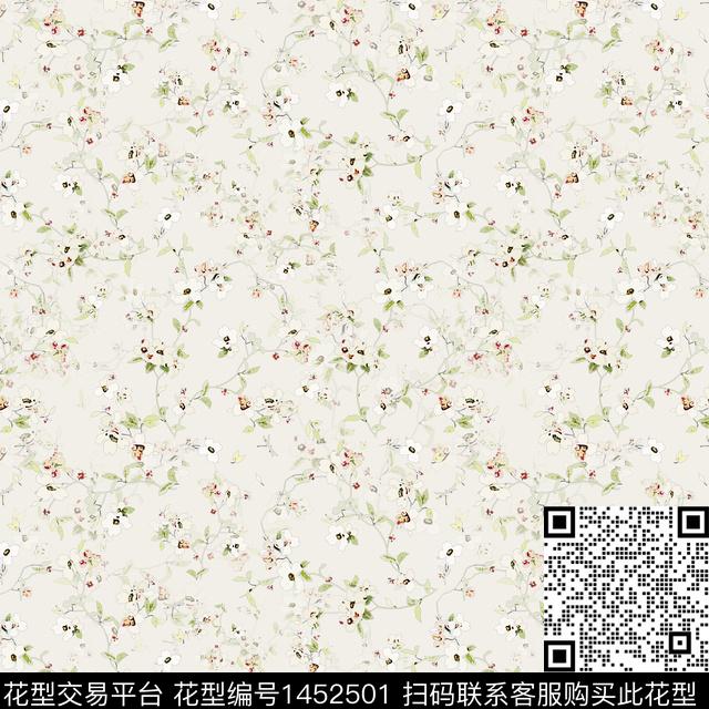 花卉大牌风小碎花传统印花华亿平台下载（图片编号: 1452501） - 瓦栏（Walan）