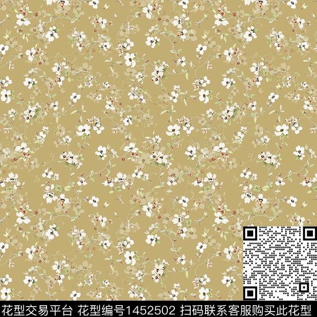 花卉大牌风小碎花传统印花华亿平台下载（图片编号: 1452502） - 瓦栏（Walan）