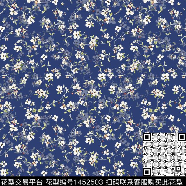 花卉大牌风小碎花传统印花华亿平台下载（图片编号: 1452503） - 瓦栏（Walan）