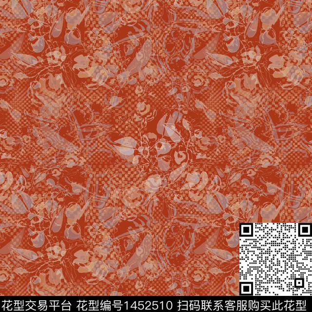 花卉大牌风小碎花数码印花华亿平台下载（图片编号: 1452510） - 瓦栏（Walan）