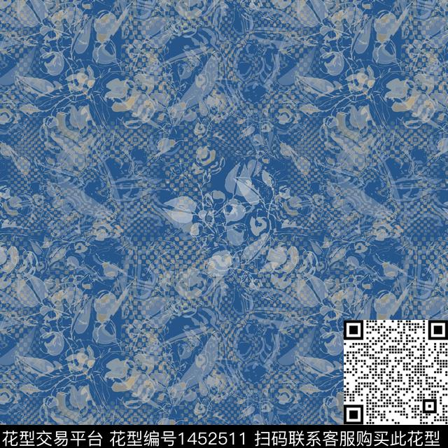 花卉大牌风小碎花数码印花华亿平台下载（图片编号: 1452511） - 瓦栏（Walan）