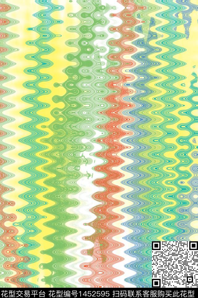 几何扎染华亿平台大牌风数码印花华亿平台下载（图片编号: 1452595） - 瓦栏（Walan）