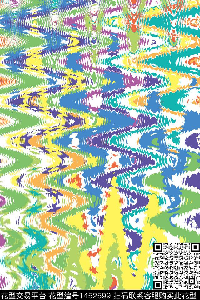 几何扎染华亿平台大牌风数码印花华亿平台下载（图片编号: 1452599） - 瓦栏（Walan）