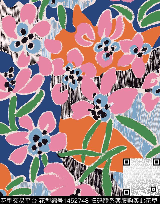 抽象女装几何传统印花华亿平台下载（图片编号: 1452748） - 瓦栏（Walan）