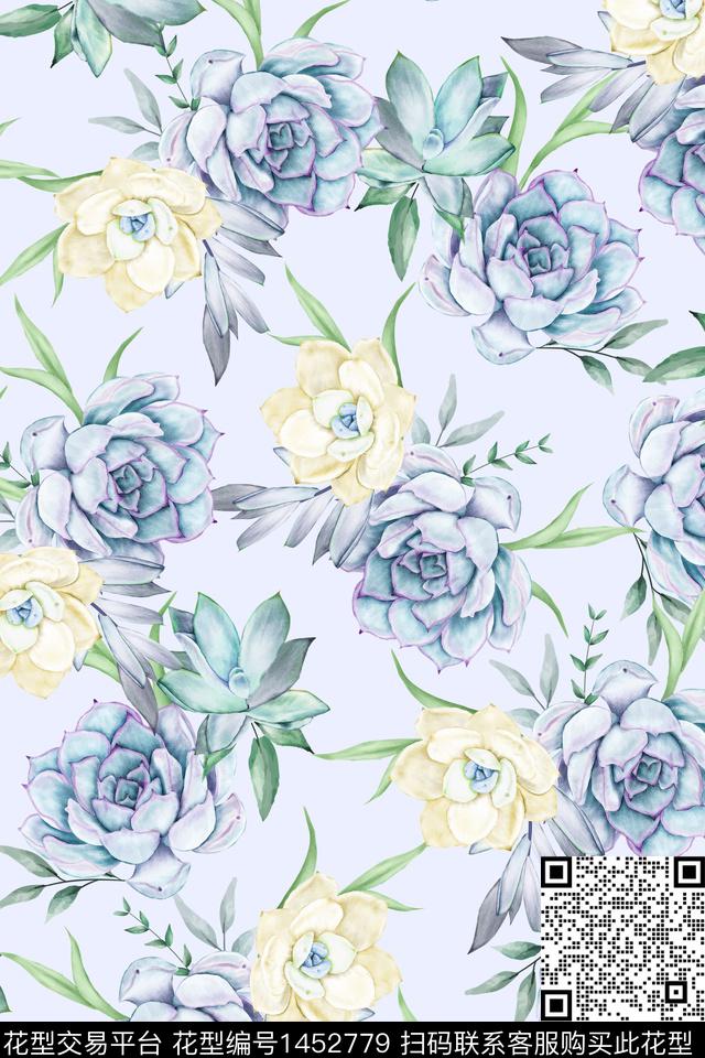 女装花卉大牌风数码印花华亿平台下载（图片编号: 1452779） - 瓦栏（Walan）