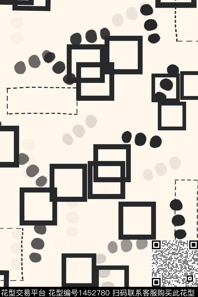 线条肌理简约数码印花华亿平台下载（图片编号: 1452780） - 瓦栏（Walan）