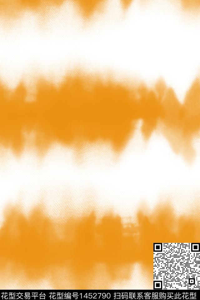 扎染华亿平台手绘花卉大条纹数码印花华亿平台下载（图片编号: 1452790） - 瓦栏（Walan）