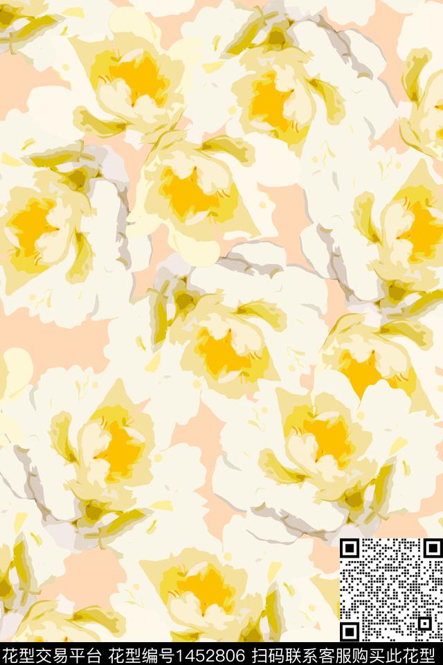 女装花卉大牌风数码印花华亿平台下载（图片编号: 1452806） - 瓦栏（Walan）
