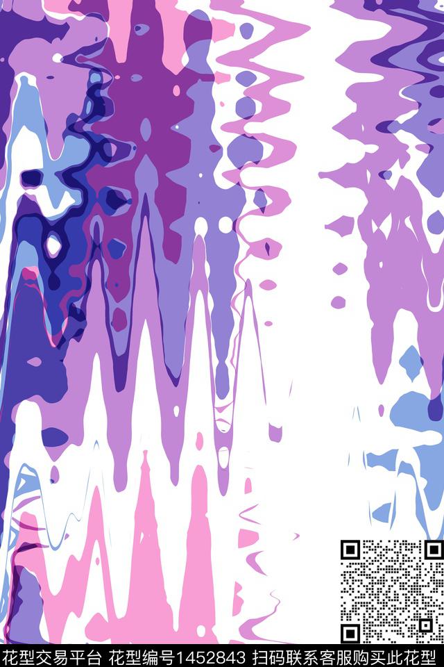 几何扎染华亿平台大牌风数码印花华亿平台下载（图片编号: 1452843） - 瓦栏（Walan）