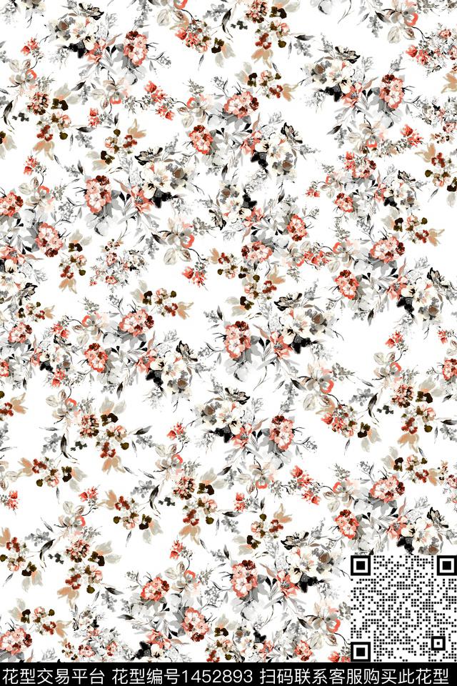 绿植树叶雪纺大牌风数码印花华亿平台下载（图片编号: 1452893） - 瓦栏（Walan）