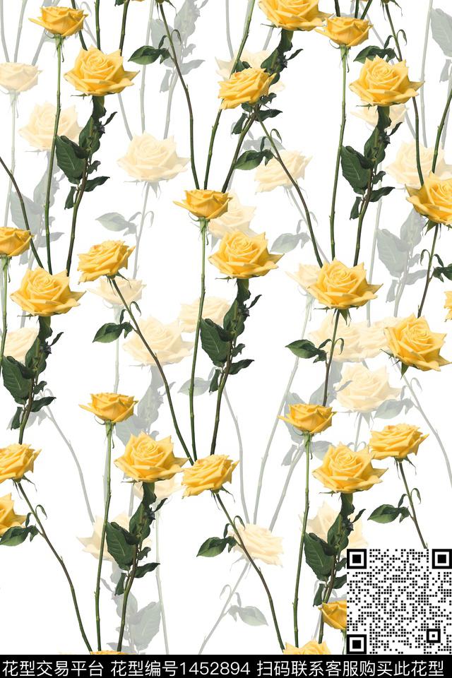 绿植树叶复古雪纺数码印花华亿平台下载（图片编号: 1452894） - 瓦栏（Walan）