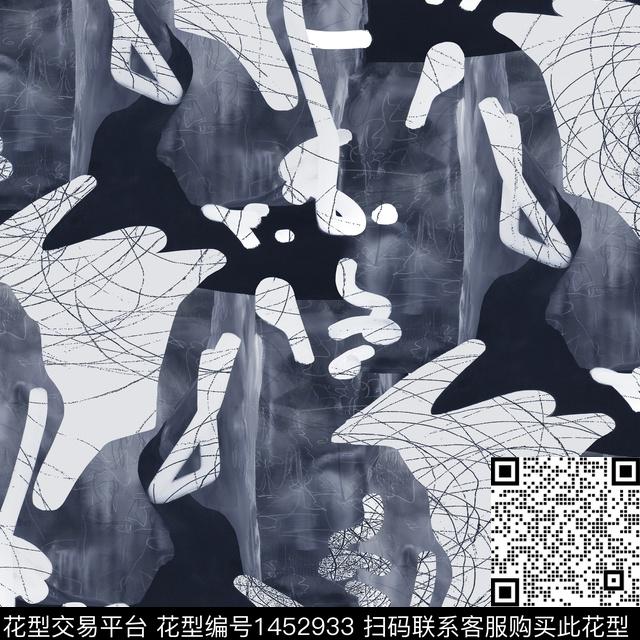 线条渐变羽绒服数码印花华亿平台下载（图片编号: 1452933） - 瓦栏（Walan）