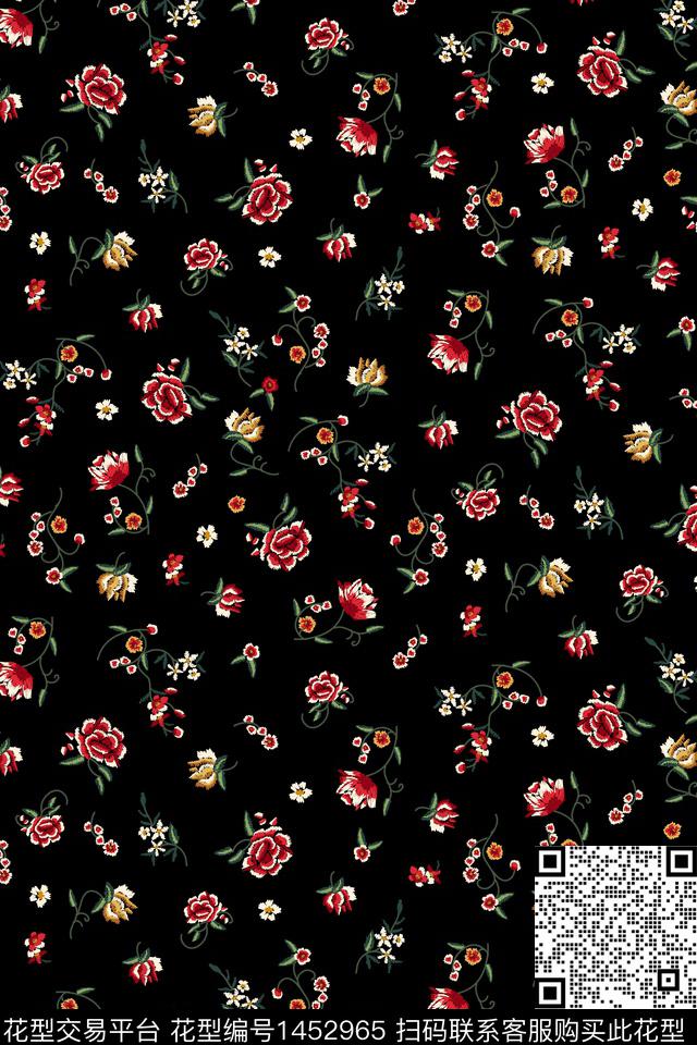 数码华亿平台花卉小碎花数码印花华亿平台下载（图片编号: 1452965） - 瓦栏（Walan）