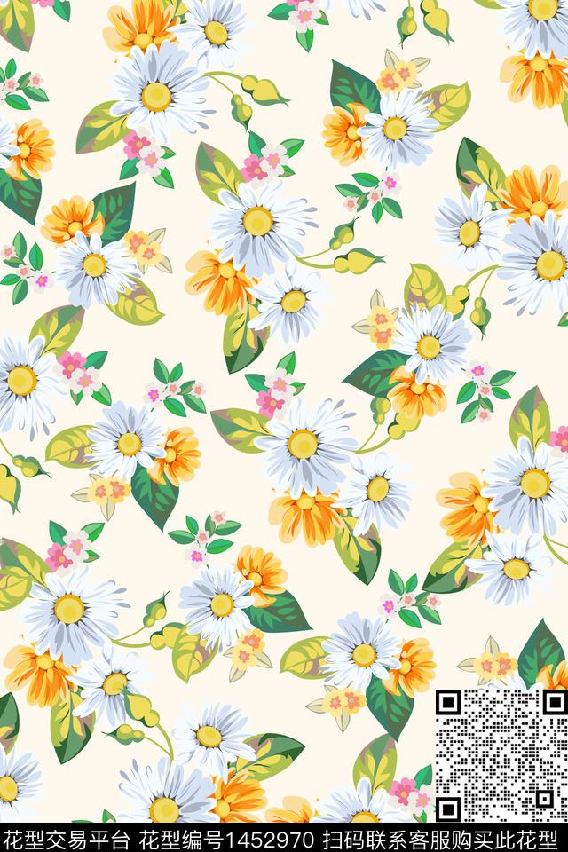 女装花卉大牌风数码印花华亿平台下载（图片编号: 1452970） - 瓦栏（Walan）