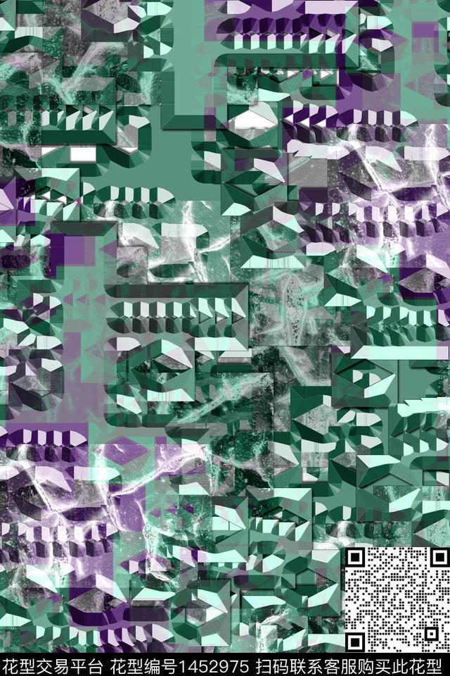 抽象男装户外家居服数码印花华亿平台下载（图片编号: 1452975） - 瓦栏（Walan）