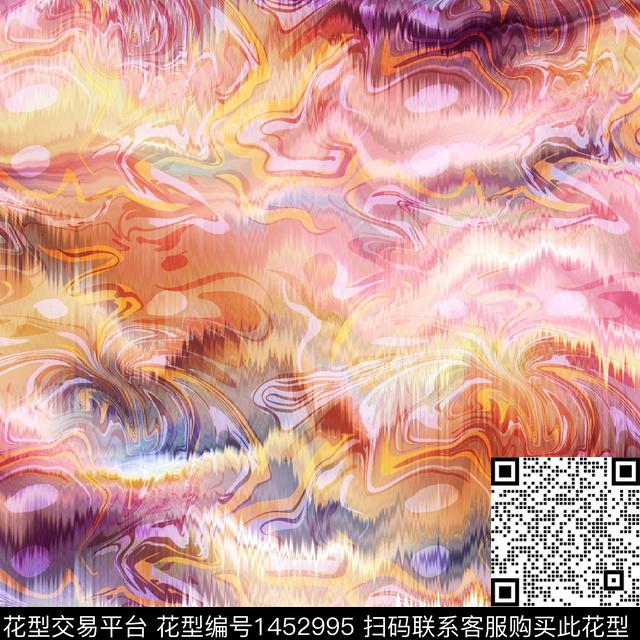 扎染华亿平台春夏华亿平台大牌风数码印花华亿平台下载（图片编号: 1452995） - 瓦栏（Walan）