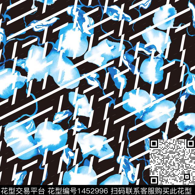 几何扎染华亿平台大牌风数码印花华亿平台下载（图片编号: 1452996） - 瓦栏（Walan）