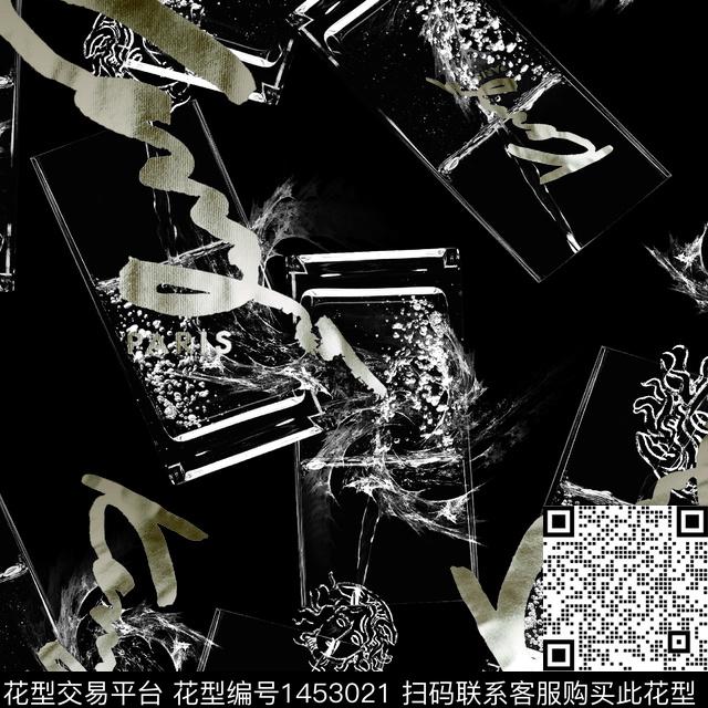 格子字母男装满版花数码印花华亿平台下载（图片编号: 1453021） - 瓦栏（Walan）