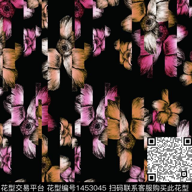 格子字母男装满版花数码印花华亿平台下载（图片编号: 1453045） - 瓦栏（Walan）